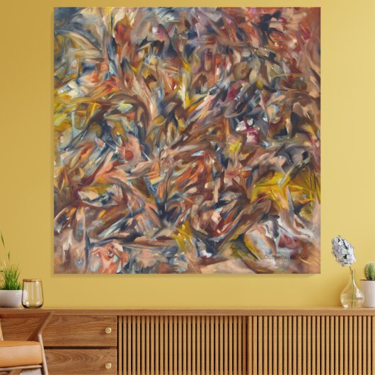 storm, vroegtijdig abstract werk canvas afdruk (Insitu (Woonkamer))
