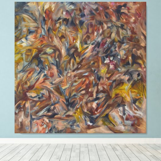 storm, vroegtijdig abstract werk canvas afdruk (Insitu (Houten vloer))