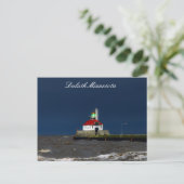 Storm vuurtoren briefkaart (Staand voorkant)