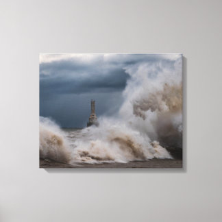 Storm Vuurtoren Canvas Print