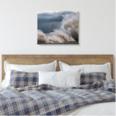 Storm Vuurtoren Canvas Print (Insitu (Slaapkamer))