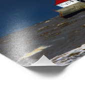 Storm vuurtoren foto afdruk (Hoek)