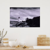 Storm vuurtoren poster (Keuken)