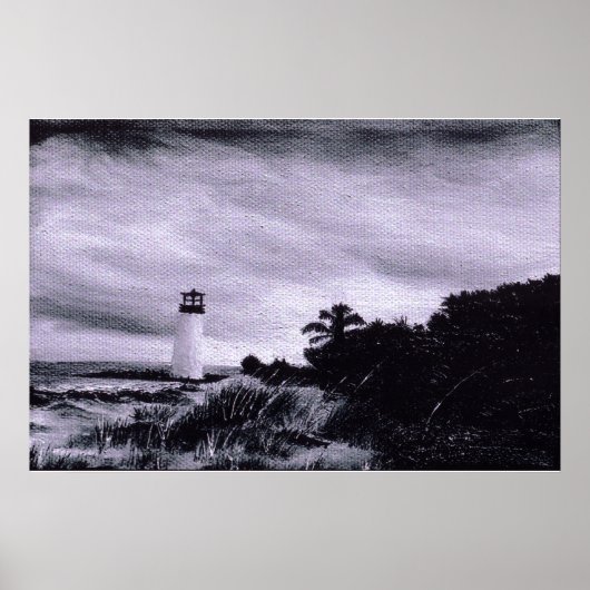 Storm vuurtoren poster (Voorkant)