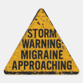 STORM WAARSCHUWING: Migraine nadert Sticker (Voorkant)