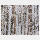 Storm Winter Ice in het bos Fleece Deken (Voorkant (Horizontaal))