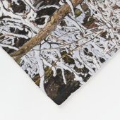 Storm Winter Ice in het bos Fleece Deken (Hoek)