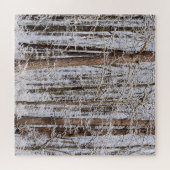 Storm Winter Ice in het bos Legpuzzel (Horizontaal)