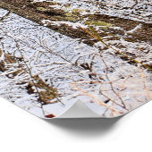 Storm Winter Ice in het bos Poster (Hoek)