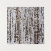 Storm Winter Ice in het bos Wandkleed (Voorkant)