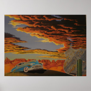 Storm woestijn poster