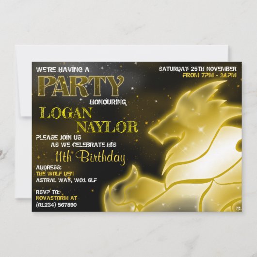 Storm Wolf Astral Glow Kaart (Voorkant)