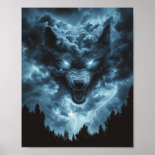 Storm Wolf Geest Poster (Voorkant)