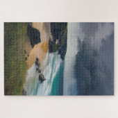 Storm wolken boven Bedruthan Steps Cornwall Legpuzzel (Horizontaal)