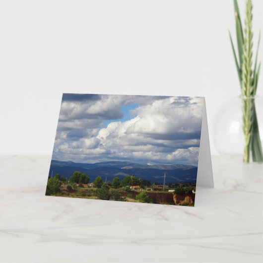 Storm wolken boven het Spaanse gebergte Kaart (Voorkant)