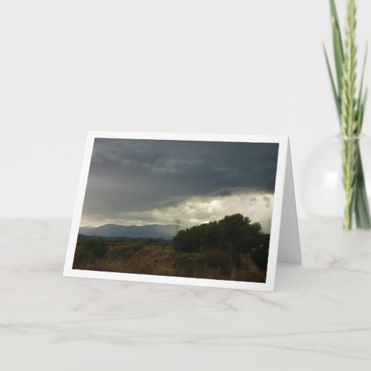 Storm wolken boven Valencia Kaart (Voorkant)