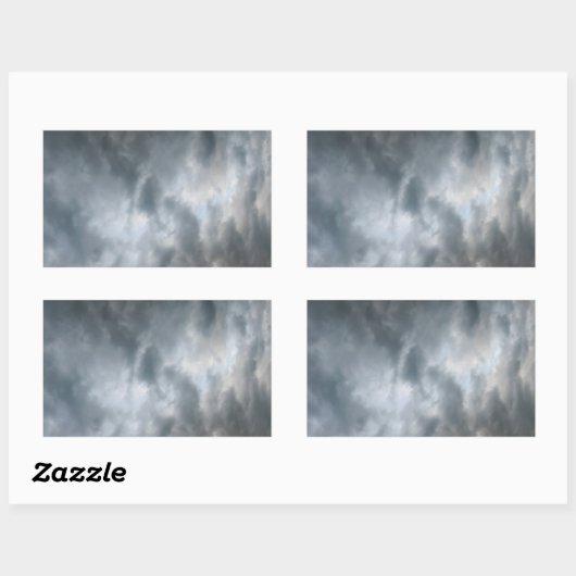 Storm wolken breken rechthoekige sticker (Vel)