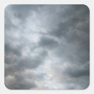 Storm wolken breken vierkante sticker
