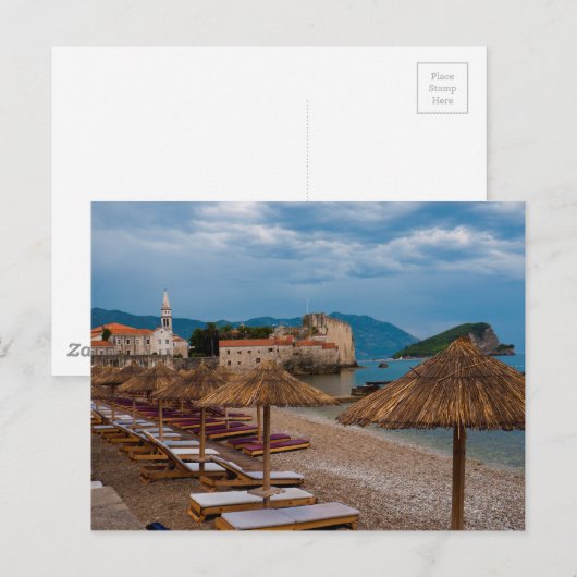 Storm wolken over boedva briefkaart (Voorkant / Achterkant)