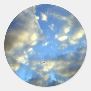 Storm wolken ronde sticker