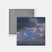 Storm wolken tegen blauwe lucht magneet (Voorkant / Achterkant)