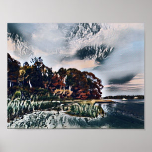 Storm wolken verzamelen poster