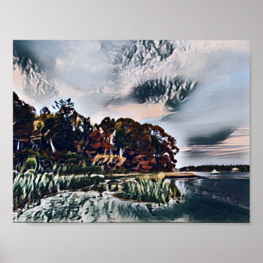 Storm wolken verzamelen poster (Voorkant)