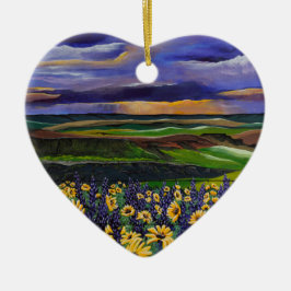 Storm zomer keramisch ornament