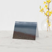 Stormachtig Meer notecard Kaart (Gele Bloem)