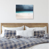 stormachtig strand verpakt canvas afdruk (Insitu (Slaapkamer))