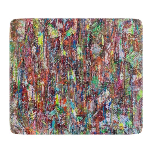 Stormachtig weer 6 x 7 deco glazen snijplank (Voorkant)