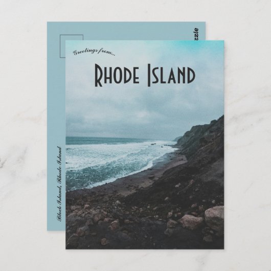 Stormachtig weer op Block Island Rhode Island Briefkaart (Voorkant / Achterkant)