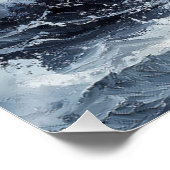 Stormachtig Zee met dramatische Crashing Waves Perfect Poster (Hoek)