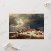 Stormachtig Zee met een scheepswrak (door Marcus L Kaart (Voorkant / Achterkant in situ)