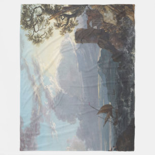 Stormachtig Zee met kasteelruïne en figuren (c.172 Fleece Deken