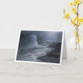 Stormachtig Zee - Wenskaart Kaart (Gele Bloem)