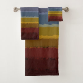 Stormachtig Zout Watercolor Pop Van Kleur Abstract Bad Handdoek
