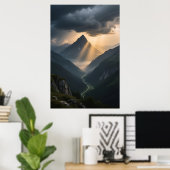 Stormachtige Afdaling Poster (Thuiskantoor)