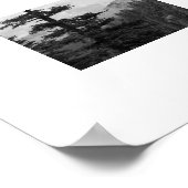 Stormachtige Berg Zwart en Wit Foto Poster (Hoek)