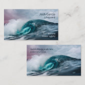 Stormachtige Blauwgroen Blue Ocean Wave Lifeguard Visitekaartje (Voorkant / Achterkant)