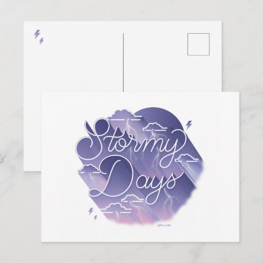 Stormachtige dagen / Briefkaart (Voorkant / Achterkant)