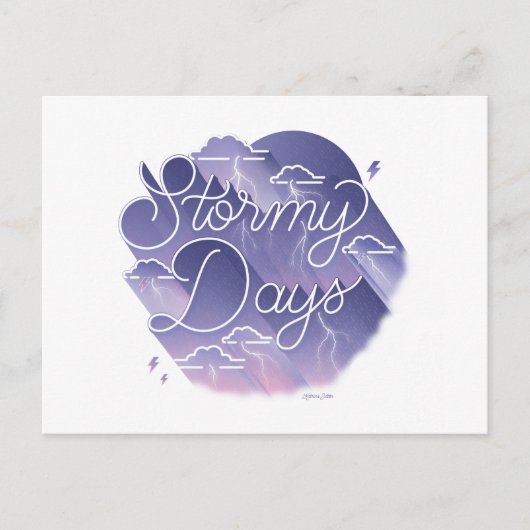 Stormachtige dagen / Briefkaart (Voorkant)