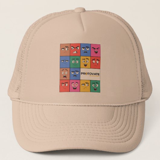 Stormachtige emoties stromen trucker pet (Voorkant)