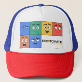 Stormachtige emoties stromen trucker pet (Voorkant)