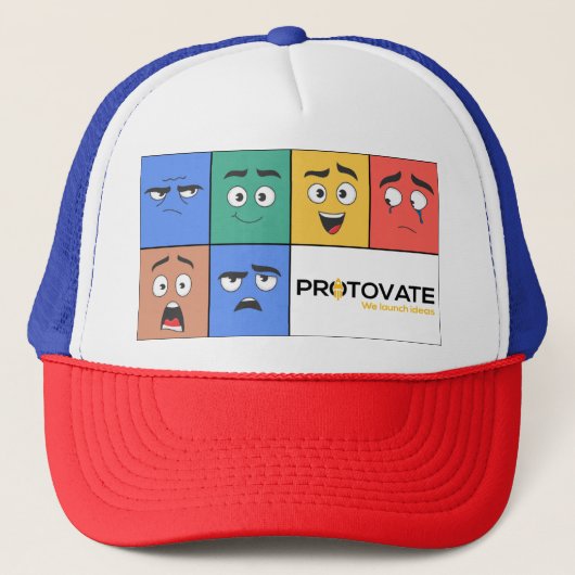 Stormachtige emoties stromen trucker pet (Voorkant)