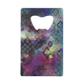 Stormachtige kleurrijke waterverfsamenvatting met creditkaart flessenopener (Achterkant)