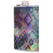 Stormachtige kleurrijke waterverfsamenvatting met heupfles (Links)