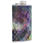 Stormachtige kleurrijke waterverfsamenvatting met heupfles (Rechts)