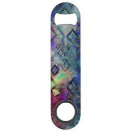 Stormachtige kleurrijke waterverfsamenvatting met speed flessenopener