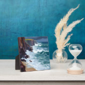 Stormachtige Kust | Schilderij van strand oceaan g Fotoplaat (Insitu)